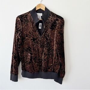 Susan Graver • Velour Animal Print Jacket